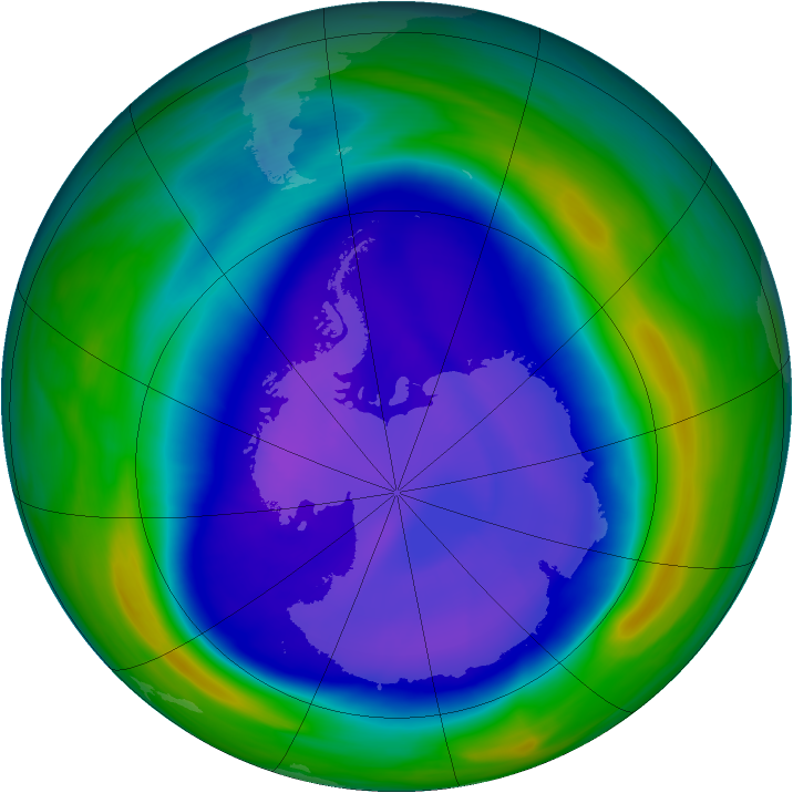 Antarctic ozone map for 17 September 2006